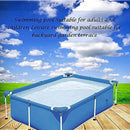 Lolicute Above Ground Swimming Pool 7.25ft x 5ft x 17in Outdoor Rectangular Metal Frame Swimming Pool for Backyard Garden Terrace Leisure Swimming Pool for Adults and Children