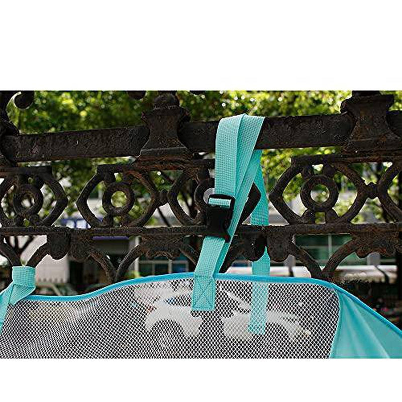 LOPJGH Pool Float Storage Bag, 57" Extra Large Adjustable and Hangable Pool Organizer Used for Surfboards Swimming Rings Basketballs Footballs Toys Yoga Supplies (Blue)
