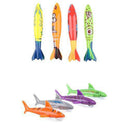 LoveinDIY Pack of 8 Plastic Diving Stick Shark Torpedo Toy Kids Swim Learning Toy Gift