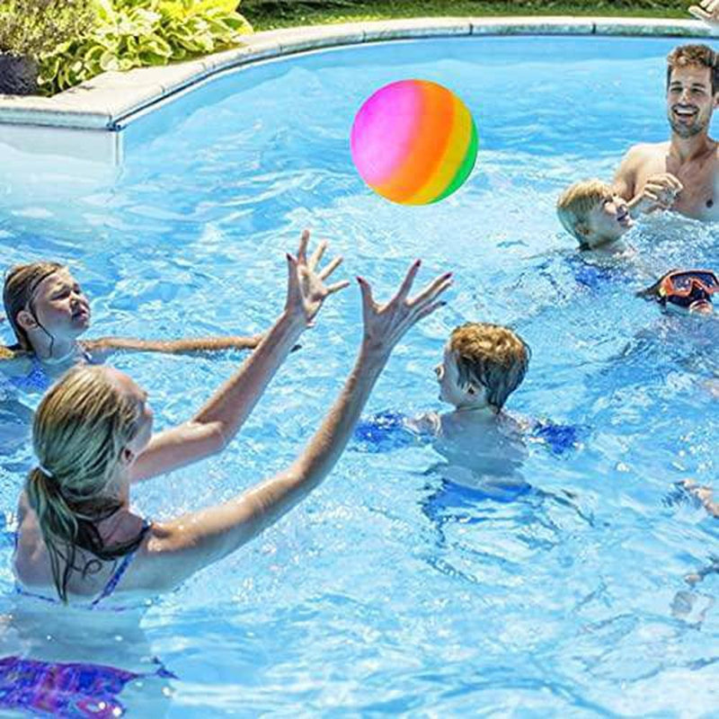 luning Colorful Rainbow Pool Toy Ball, Underwater Game Ball for Teens, Swimming Accessories Pool Ball for Under Water Passing, Dribbling, Diving and Pool Games, Ball Fills with Water Fashionable
