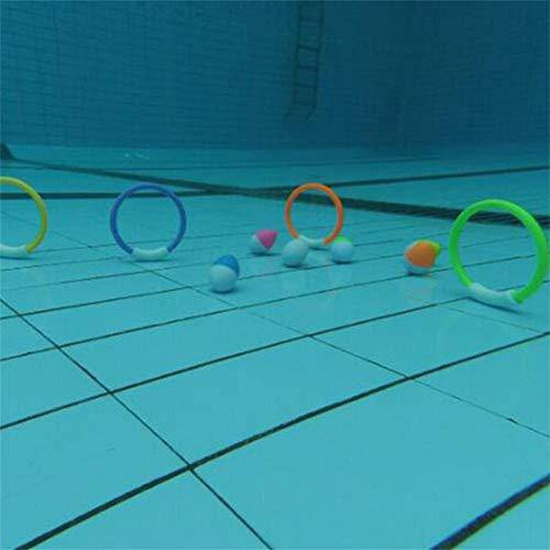 LZYY 4PCS/Dive Ring Swimming Pool Accessory Toy Swimming Aid for Children Diving Ring, Swimming Pool Accessories, Children's Swimming Equipment Fun Underwater Sinking Toy for Kids