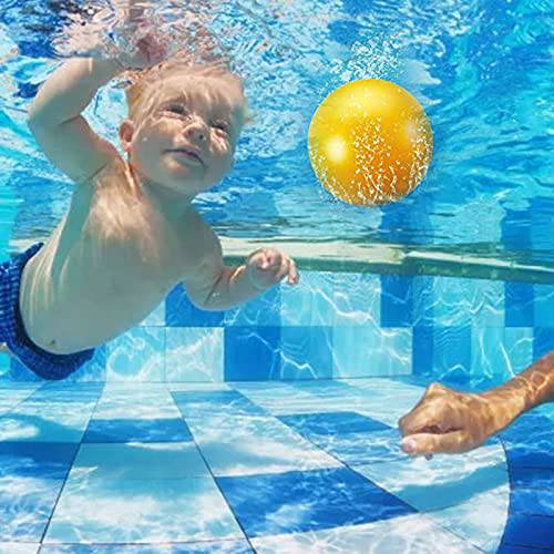 Malbaba 9 Inch Swimming Pool Water Balls, Beach Balls with Hose Adapter, Playground Balls Pool Toy for Summer Water Games and Fun Children Party Activities, 2 Pack