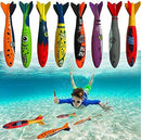 MAMAQI Summer Diving Toys Swimming Pool Diving Toys-Torpedo Octopus Diving Fish Diving Stick Aquatic Bracelet Gift Set Children's Toys-4pcs Ring