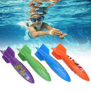 Meiyya Summer Enjoyment Easy to Carry Lightweight Bright Color Sturdy and Durable Children Swimming Toy, 4Pcs Children Diving Toy, for Swimming Practice Daily Competition(Four-Color Mixed)