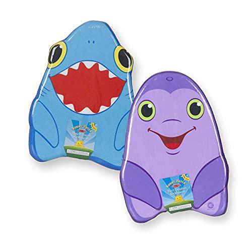 Melissa & Doug Sunny Patch Dolphin and Shark Kickboards - Learn-to-Swim Pool Toys (Set of 2)
