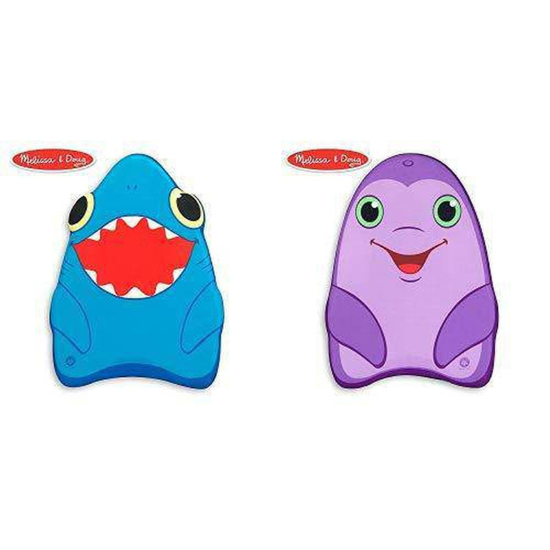 Melissa & Doug Sunny Patch Spark Shark Kickboard - Learn-to-Swim Pool Toy Sunny Patch Dart Dolphin Kickboard - Learn-to-Swim Pool Toy