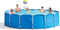 Metal Frame Pool Round Frame Above Ground Pool Pond Family Swimming Pool Metal Frame Structure Pool 305 X 76CM,Blue