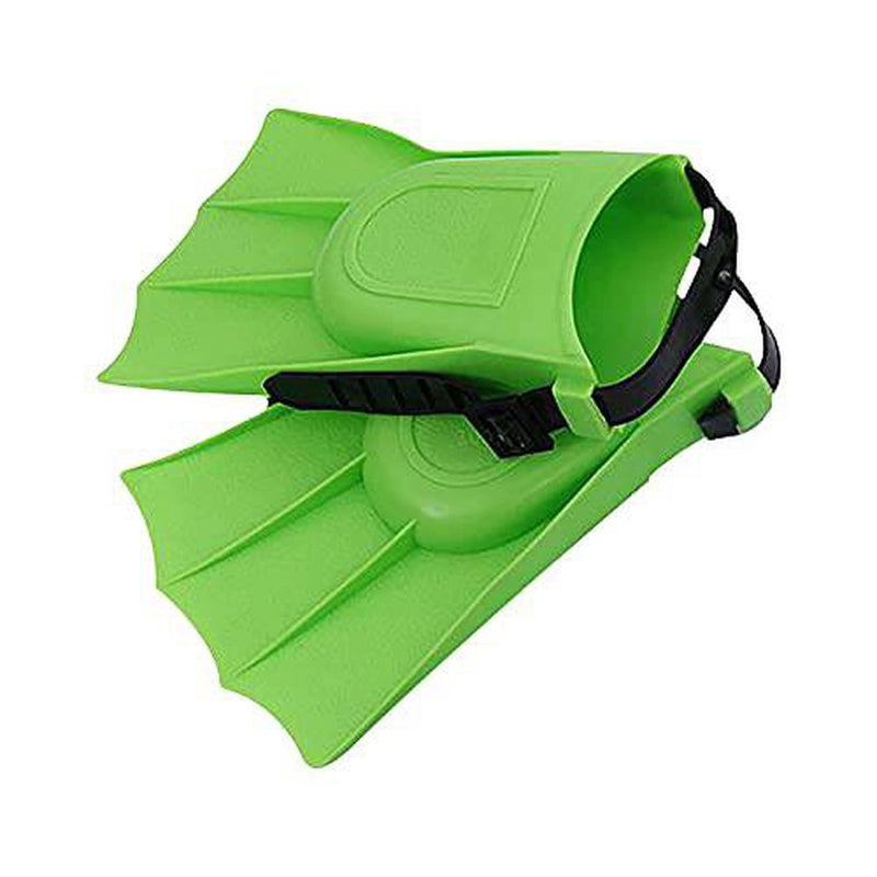 Miaaim Adjustable Snorkel Fins, Diving Fins for Kids, Snorkeling Flippers, Swimming Training Gear for Children, Comfort and Performance in Kids Sizing (Green)