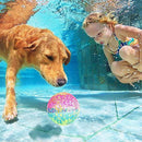 Moanyt Ball Game for Pool,Swimming Pool Float Ball Toys Underwater Ball Pool Ball with Hose Adapter for Under Water Passing Dribbling Diving Sport Games 9 Inch Fills with Water or Air