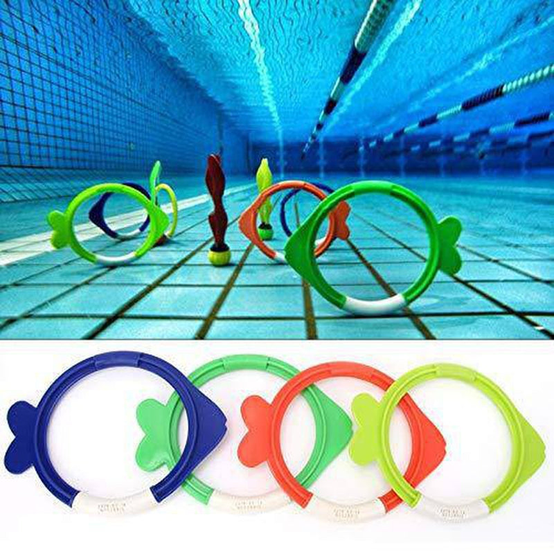 Moh Diving Ring Swimming Pool Underwater Children Dive Ring Diving Fish for Summer Beach Water Play Toy