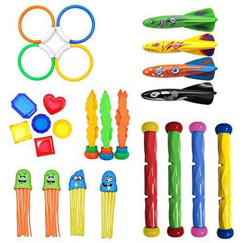 Monthlove 25PCS Diving Toys Underwater Toys, Pool Swimming Toys for Kids Teens Adults Girls & Boys Children Outdoor Gift Pool Toys in Summer Pool Party