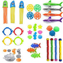 Monthlove 27/32/40PCS Diving Toy Set Summer Fun Underwater Sinking Swimming Pool Toy for Kids,Underwater Variety Diving Training Gifts for Kids Pool Games