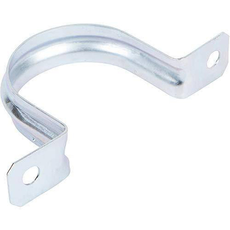 Morris Products Heavy Duty Rigid Pipe Strap – 2 Holes – 1-1/2 Inch - Secures Rigid, IMC Conduit - Zinc-Plated Steel - Reinforced Rib, Hole – Snap-On Installation – 10 Pieces
