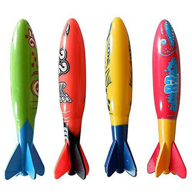 MR.FUNNY 22 Pcs Pool Diving Toy Set, Underwater Diving Swimming Pool Toys, Various Water Diving Rings, Dive Sticks with Storage Bag for Kids