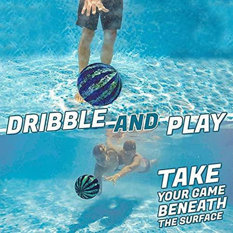NANDIYNZHI 2 Pieces Swimming Pool Toys Ball, 9 Inch Ball Fills with Water with Hose Adapter for Underwater Passing Dribbling Diving Water Pool Games for Teens Adults (Gradient Style)