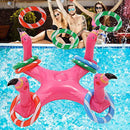 Nanyaciv Inflatable Pool Ring Toss Games Toys, Inflatable Cross Throwing Ring with 6pcs Rings Pool, Swimming Pool Games for Kids Adults Summer Pool Party
