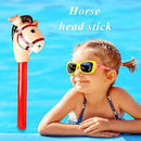 NAPANA Kids Horse Riding Game Toy Multi-Functional Classic Practical Outdoor Plaything Blow Up Iatable Horse Head Stick