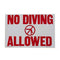 National Stock Sign No Diving Allowed Sign 1812ND