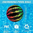 Nmved Swimming Pool Ball,Ball Game for Pool 9 Inch Inflatable Pool Ball with Hose Adapterfor Under Water Game Passing, Buoying, Dribbling, Diving and Pool Game for Teen Adult(Gradient Style)