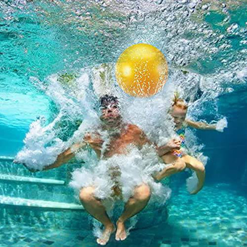 NNAA 9" 2PC Solid Color Water Injector for Balls, Summer Indoor Outdoor Swimming Pool Toys Ball Underwater Passing Ball Diving Game Swimming Accessories, for Adults /Child/Friends/Family Games