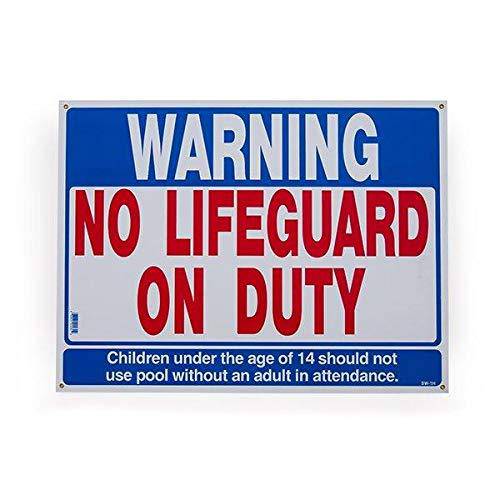 No Lifeguard on Duty Durable Plastic Sign