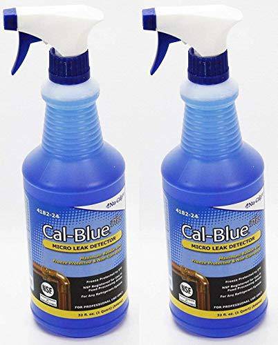 Nu-Calgon 4182-24 Gas Leak Detector Spray Bottle, 1-Quart, Blue (Two Pack)