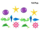 NUOBESTY 1 Set/ 14pcs Sinking Dive Gem Pool Toy Summer Beach Toy Bathing Toys Colorful Plastic Gemstones for Pool Party Favors