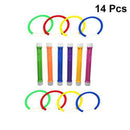 NUOBESTY 14 Pcs Diving Pool Toy for Kids, 8 Diving Rings and 6 Diving Sticks, Underwater Sinking Swimming Pool Toy for Kids ( Random Color )