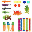 NUOBESTY 21pcs Diving Toy Set Swimming Pool Diving Pool Toys Set with Diving Sticks Diving Fish Toy Underwater Sinking Swimming Pool Toy
