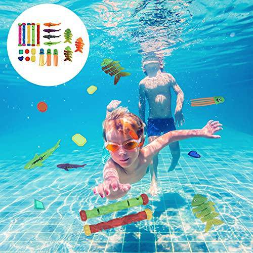 NUOBESTY Diving Toys 21pcs Swimming Diving Toys Pool Dive Toys Swimming Pool Supply Underwater Sinking Toy Underwater Swimming Diving Sinking Pool Toys