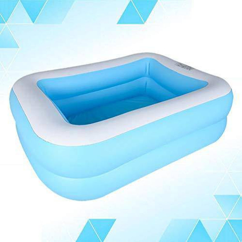 NUOBESTY Family Inflatable Pool for for Kids Adults Babies Toddlers Outdoor Garden Backyard (Sky-Blue)