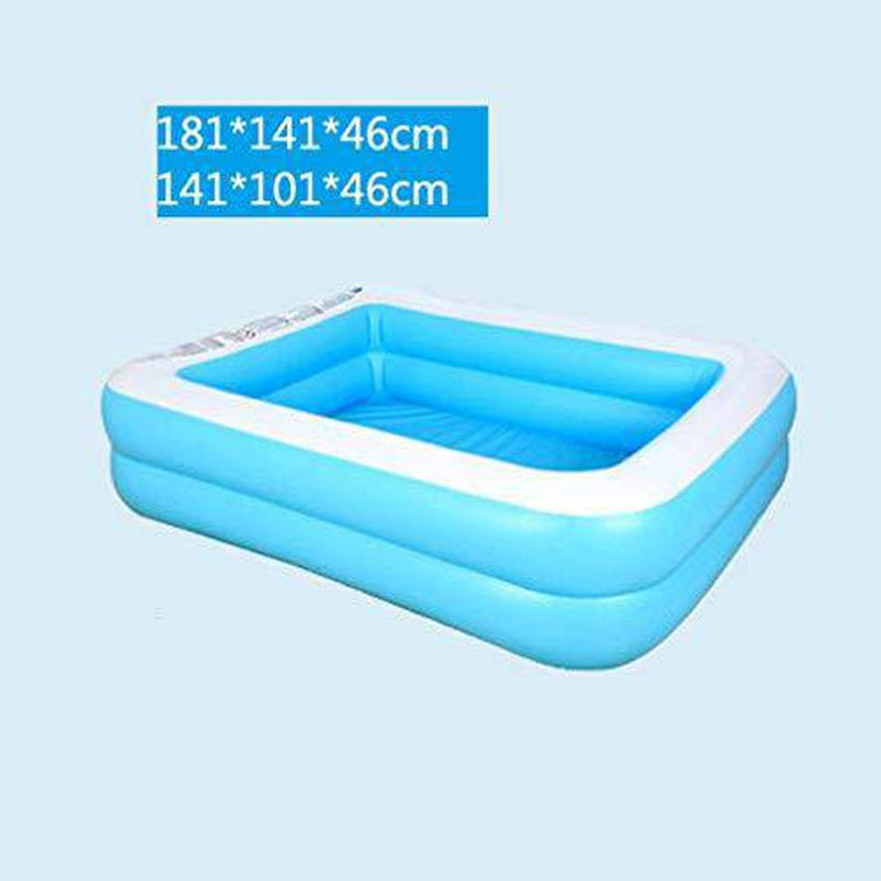 NUOBESTY Family Inflatable Pool for for Kids Adults Babies Toddlers Outdoor Garden Backyard (Sky-Blue)