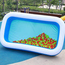 NUOBESTY Inflatable Baby Swimming Pool Garden Kiddie Paddling Pool Indoor Outdoor Pool Toy Rectangular Kids Children Water Game Play Center Bathtub