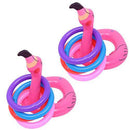 NUOBESTY Inflatable Flamingo Ring Toss Game Pool Ring Toss Pool Game Toys Flamingo Head Target Toss Express Inflatable Set for Pool Party Beach Floats Outdoor Play, 2PCS