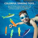 NUOBESTY Swimming Diving Toys, Summer Underwater Sinking Pool Toys Set Bundle Cartoon Shaped Diving Toys for Kids Pool Summer Party