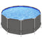 NusGear Swimming Pool with Steel Frame 144.5"x48" Anthracite
