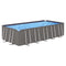 NusGear Swimming Pool with Steel Frame 212.6"x106.3"x48" Anthracite