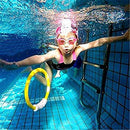 NUWFOR Underwater Swimming Diving Pool Toy Rings Diving Sticks and toypedo Bandits with Underwater Treasures Gift Set Bundle (Multicolor)