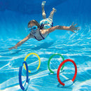 NUZYZ Diving Pool Toy for Kids,Diving Sticks,Underwater Swimming Gift for Kids,Underwater Treasure Gift Sets Random Color 4Pcs Diving Ring