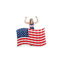 O.E. Ojis Ecart Waving American Flag Pool Float