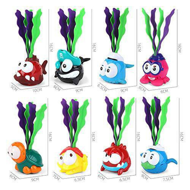 Okngr Diving Pool Toys, Floating Pool Toys Underwater Diving Seaweed Luminous Bathing Toys Diving Fish Toy Bathtub Toys Diving Training Toy Sinking Swimming Training for Kids Boys Girls