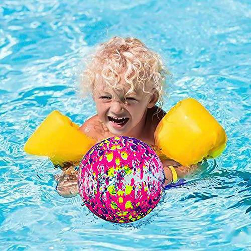 ONEST 2 Pcs Swimming Pool Ball for Pool Inflatable Pool Balls with Hose Adapters for Under Water Passing,Dribbling,Diving and Pool Games 9 Inch Balls Fill with Water for Teens Adults (Mixed Color )