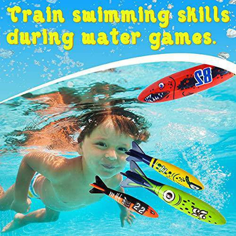ONG NAMO 27 Pcs Diving Pool Toys Set, Underwater Swimming Games with 3 Seaweed 4 Torpedo 3 Stringy Octopus 8 Diving Gems 4 Diving Sticks 5 Coins Collection Diving Training Gifts for Kids