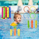 Osuner Underwater Entertainment Sets, Summer Swimming Diving Toys, Bright Colors Durable Summer Pool Party Water Games Swimming Training Supplies
