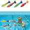 Outside Diving Pool Swiming Toys for Kids Ages 3-10，4 Diving Rings, 4 Water Torpedo Gangsters, 3 Diving Sticks, and 8 Pirate Treasures ，Under Water Treasures Gift Set Bundle.