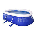 Oval Children's Inflatable Swimming Pool Bath Tub Ocean Ball Pool Smooth Edges Without Burrs Summer Water Party Outdoor Garden Backyard 265x180x76 cm