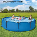 oysfeel Outdoor Above Ground Round Swimming Pool, 10ft, 3 Layers Round Pools