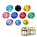 Pack of 10 Diving Gem Pool Toy 20MM Underwater Swimming Toy Pirate Treasure Chest Crystal Stone Ornaments Swimming Dive Pool Toys Set Colorful Diamond Toys with Treasure Pirate Box