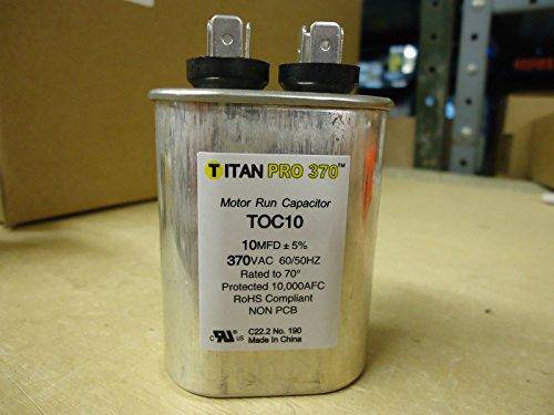 Packard 10 MFD - 370 VAC Oval Motor Run Capacitor TOC10 HVAC Titan Pro