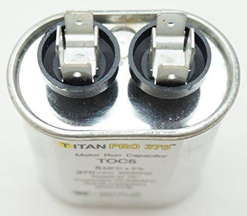 Packard TOC5 Motor Run Capacitor Oval/MFD: 5 / Volts: 370